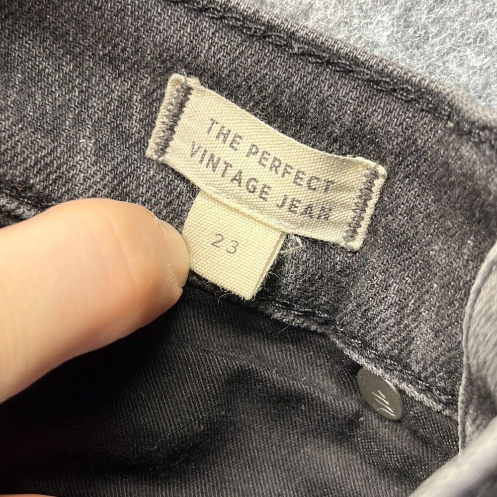 Madewell Jeans Womens‎ 23 The Perfect Vintage Jean Straight Leg Black Stretch - Picture 9 of 14